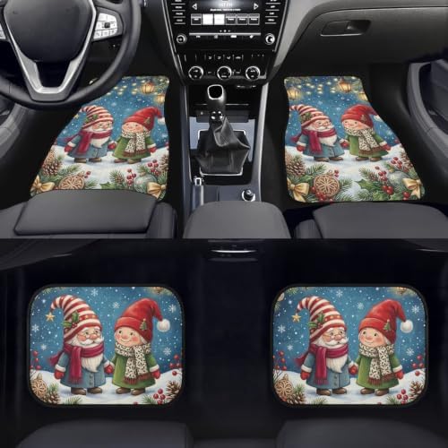 Christmas Car Carpet Floor Mat 4PCS