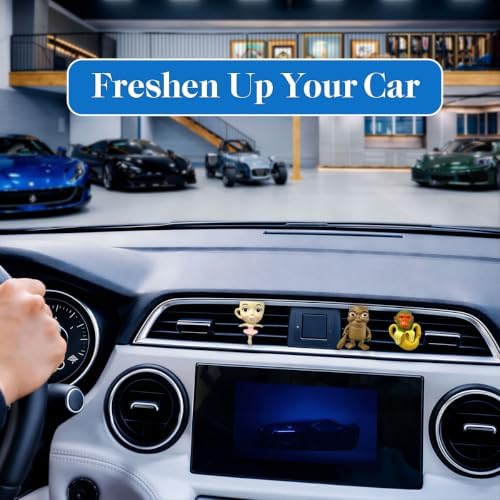 GENANY 3D Resin 3Pcs Meme Car Air Freshener Clip, Hand Painted Food Meme