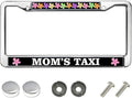 Mom's Taxi Stainless Steel Car Licence Plate Covers License Plate Frame for Women Wife Mom