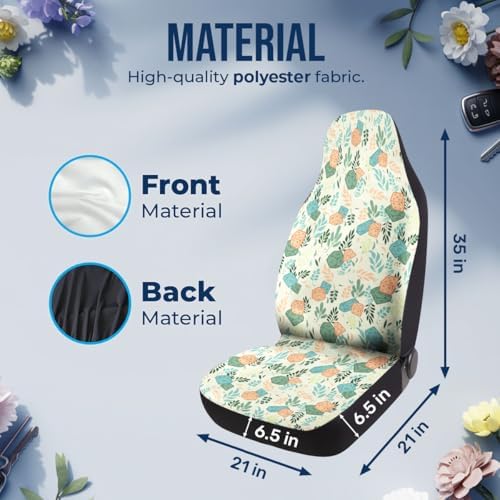 GENANY Dragon and Dice Car Seat Covers, 2-Piece Front Seat Set