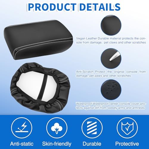 Nilight Center Console Armrest Cover for Ford Explorer 2011 2012 2013-2019