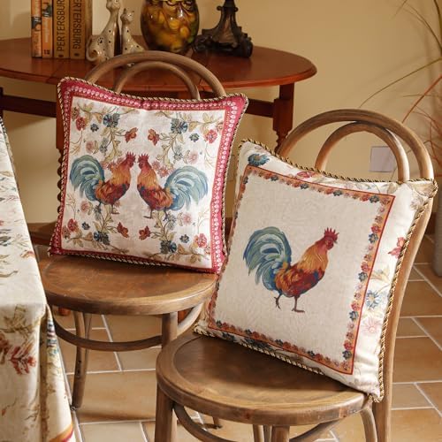 patdrea Designer French Vintage Pillow Cover,18"x18",Set of 2 - Image 3