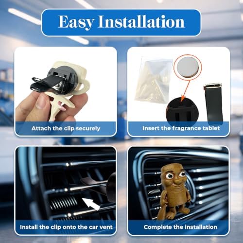GENANY 3D Resin 3Pcs Meme Car Air Freshener Clip, Hand Painted Food Meme