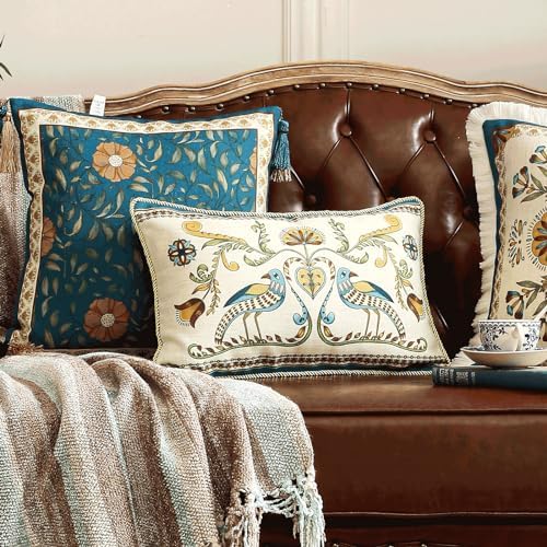patdrea Designer French Vintage Rectangular Throw Pillow Cover,12"x20" - Image 2