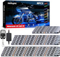 Nilight 18PCS Motorcycle RGB LED Light Kits with RF Wireless Remote