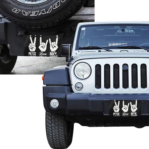 Peace Love Rock Front License Plate 6" * 12" for Women