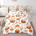 Erosebridal Thanksgiving Fall Harvest King Comforter Set 7 Piece,Farm Sunflower Pumpkin Bed in A Bag Rustic Farmhouse Maple Leaf Bedding Set Autumn Orange Brown Sheet Set with Comforter by Erosebridal