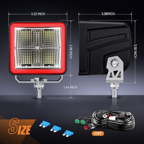 Nilight 3 Inch Cube 20W 2100LM Super Flood LED Pod Light
