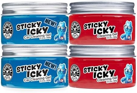 Chemical Guys, Sticky Icky Car Cleaning Gel, Apple & Strawberry, 4 Pack