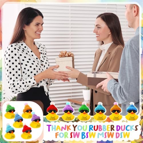 Liliful 24 Sets Adult Social Worker Gifts Rubber Ducks Party Favors - Image 5