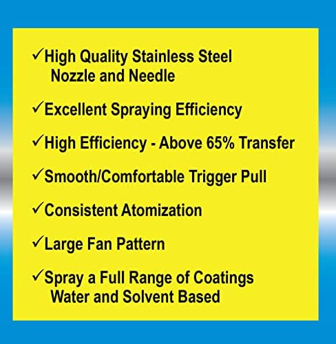 KBS Coatings HVLP Spray Gun - Professional Spray Gun - 1.8mm Spray Tip, 140012 - Image 3
