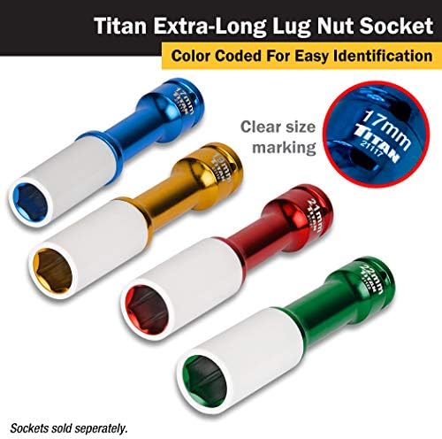 Titan 21117 1/2-Inch Drive x 17mm Non-marring Impact Extra-Long Lug Nut Socket - Image 4