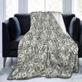 Socira Money Blanket 100 USA Dollar Throw Blanket Money Gifts for Women Men Soft Sofa one Hundred Throw Travel Camping Bed for Home Car L by Socira