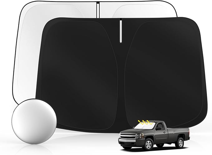 Windshield Sun Shade for Ch-evro-let/Chevy Silverado 1500 1500HD 1999-2006 by SULAGIWINDSHIELDSUNSHADE