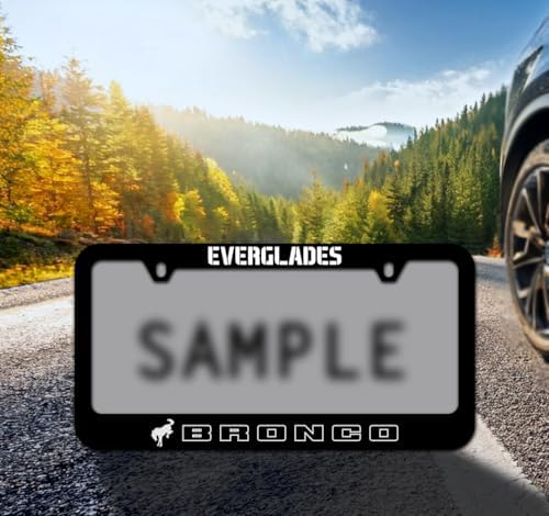 FORD Bronco UV Printed Metal License Plate Frame - Everglades