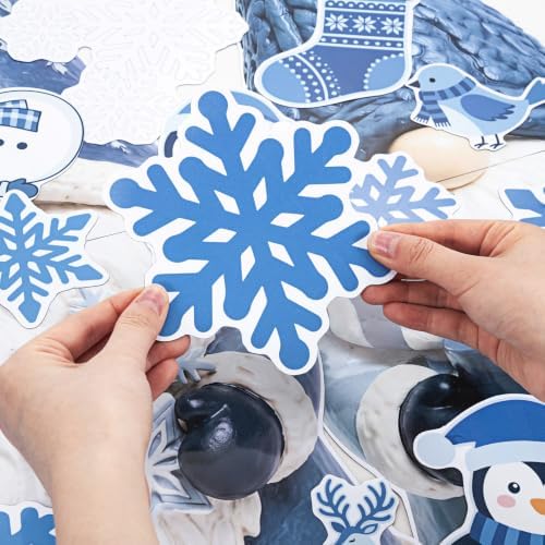 Flutesan 16 Pcs Winter Gnome Garage Door Magnets, 26" Snowflake Penguin - Image 4
