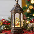 Christmas Snow Globe Lantern Lighted Holiday Village Church with Music& Timer, USB Lined/Battery Operated Lighted Lantern for Christmas Festival Decoration Gifts by Qualdout