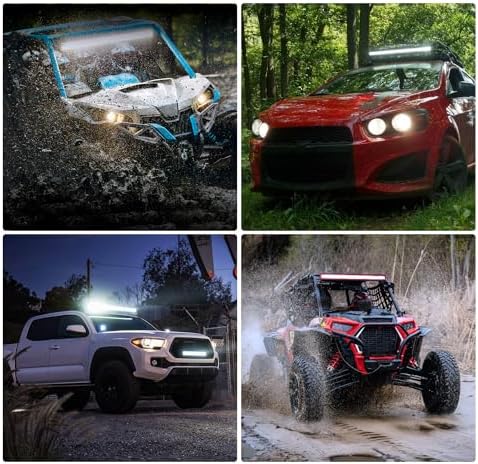 Nilight LED Light Bar 50 Inch Triple Row Spot Flood Combo Lights Red Shell with Wiring Harness Kit for Fog Driving Work Lighting on Off-Road Truck SUV ATV UTV