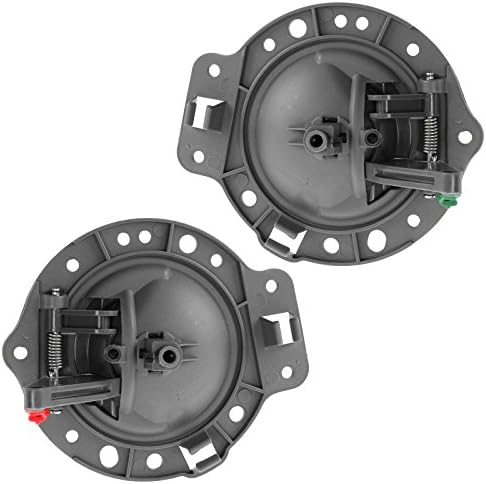 TRQ Door Handle & Bezel Repair Kit Gray Front or Rear Pair Set