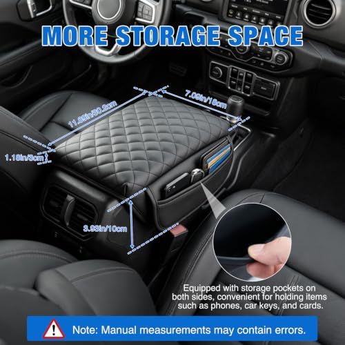Nilight Center Console Cover for Jeep Wrangler JL Gladiator JT 2018-2026