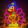 Turkey Neon Sign Thanksgiving Neon Sign Dimmable Pumpkin Neon Light for Wall Decor Happy Thanksgiving Neon Light for Wall Art Window Home Party Holiday Gift by zikdhf