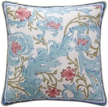 patdrea Designer Vintage Blue Throw Pillow Cover,18"x18" by patdrea