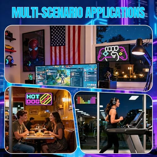 Devil's Eyes Light for Cars - Windshield Eyes Animated LED, 10.62''X4.72'' Howdot Double Row Programmable LED Sign for Car, Scrolling Matrix Panel Remote APP Control