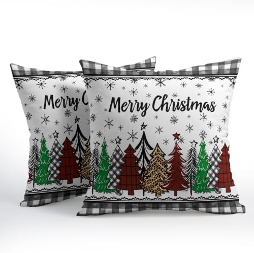 Merry Christmas Tree Pillow Covers 24x24 Set of 2 Highly Absorbent - Image 2