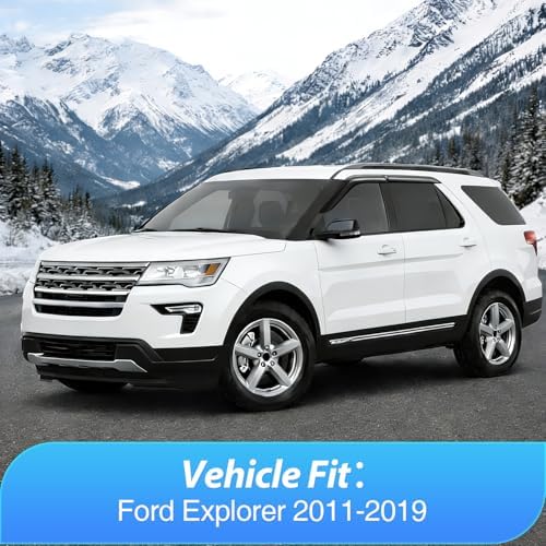 Nilight Tape-On Rain Guards for Ford Explorer 2011-2019 4-Door SUV, 4PCS
