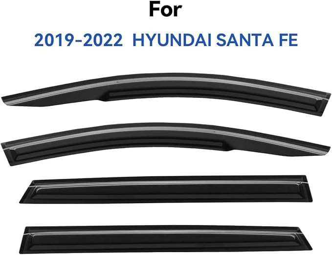 Window Visors Rain Guards for 2019 2020 2021 2022 2023 Hyundai Santa Fe - Image 2