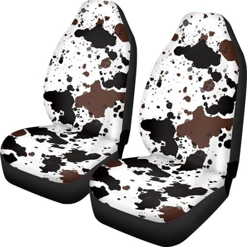 Cow Print Car Seat Cover for Women Men Fashion Soft Car Front Seat Decoration Auto Accessories Protectors Decor Fit for Car SUV Sedan Truck