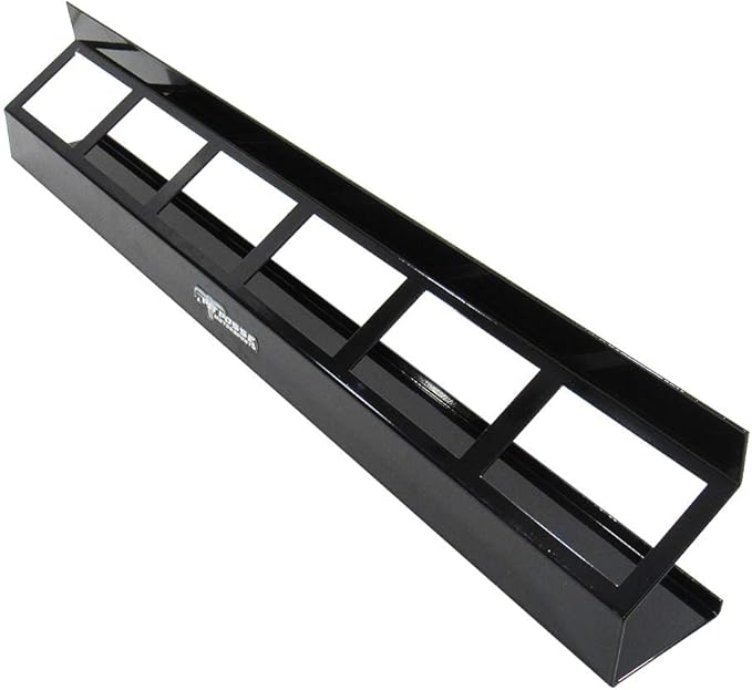 Pit Posse 304BK Six Quart Oil Can Rack Holder 32" Caddy Wall Hanger Aluminum - Image 6