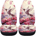 BIGCARJOB Hummingbird Car Seat Cover Set for Women Cute Auto Interior Accessories Pink Vehicle Bucket Seat Pad Auto Front Seat Protectors,Fit Most Vehicle,Cars,Sedan