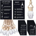 Boao 50 Sets Halloween Skull Hanging Car Air Freshener Diffuser Bottles