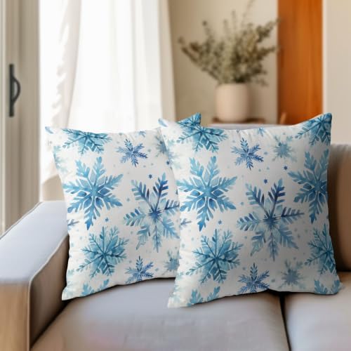 Christmas Snowflake Pillow Covers 22x22 Set of 2 Highly Absorbent - Image 3