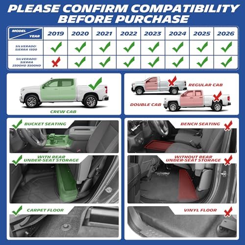 Michelin Vehicle Mats for 2019-2026 Chevy Silverado/GMC Sierra 1500