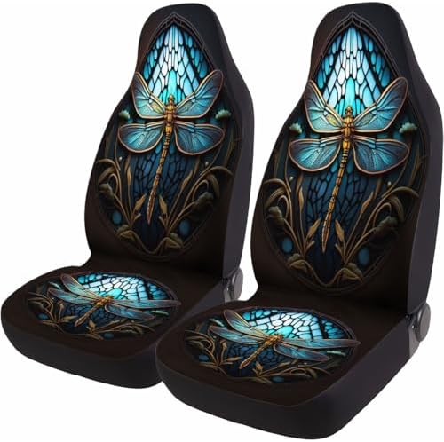 GENANY Dragonfly Car Seat Covers, 2-Piece Front Seat Set
