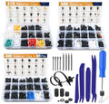 GOOACC 1315PCS Retainer Clips Interior Accessories - 56 Most Popular Sizes Bumper Trim Body Clips with Fasteners Remover and 10Pcs Reusable Cable Ties for Toyota Nissan Ford BMW Chevy Honda Subaru by GOOACC