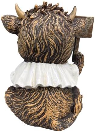 Halloween Highland Cow LED Statue, Boo Sign Pumpkin Decor - Image 7