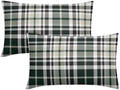 Christmas Plaid Lumber Pillow Covers 12x20 Set of 2 Green Highly Absorbent by Unknown