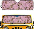 Renewold Automotive Windshield Sunshade for Jeep Wrangler JK JKU JL JLU 1997-2023 2&4 Door Jeep Gladiator JT 2020-2023 Pink Camo Hunting Sun Shade for Car Window Car Accessories Auto Sun Visor Shield