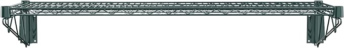 14" x 48" Green Epoxy Wire Wall Mount Shelf - Image 3