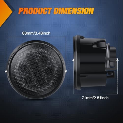 Nilight JK Front Turn Signals Light For 2007-2017 Wrangler JKU
