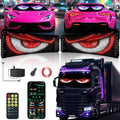 2 Pack Devil Eyes Light for Cars, LED Car Sign Windshield Display, Truck Decoration Programmable Matrix Remote/App Control, Custom Text/GIFS for Sedans, SUVs, Trucks, 14"x4"