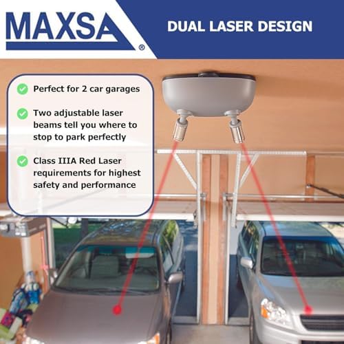 MAXSA 37110 Park Right Dual Laser Battery Powered Parking Guide Silver - Image 5