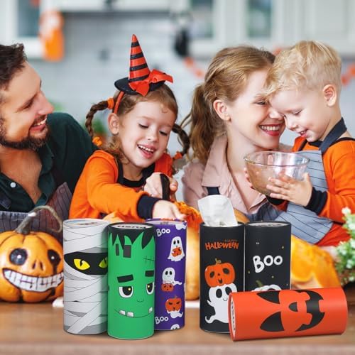 Hushee 10 Pcs Halloween Car Tissues Holder with 3 Ply Facial Tissues Paper - Image 5