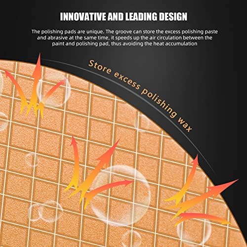 Buffing Polishing Pads, SPTA 5Pcs 7.5 Inch Face for 7 Inch 180mm Backing Plate Mix Cutting Force Buffing Pads Cutting Polishing Pad Kit for Car Buffer Polisher Compounding,Polishing, Waxing-SPTA0010 - Image 6