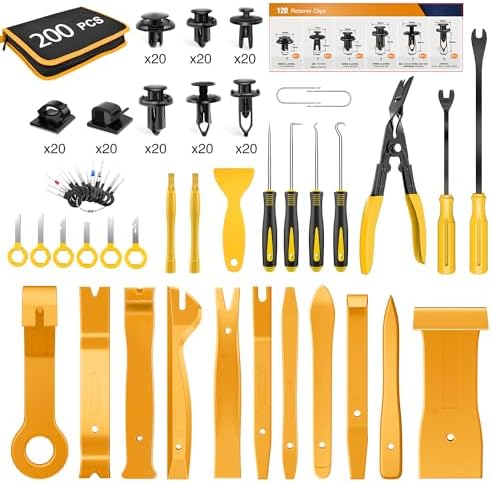 GOOACC 200Pcs Trim Removal Tool Auto Push Pin Bumper Retainer Clip Set by GOOACC