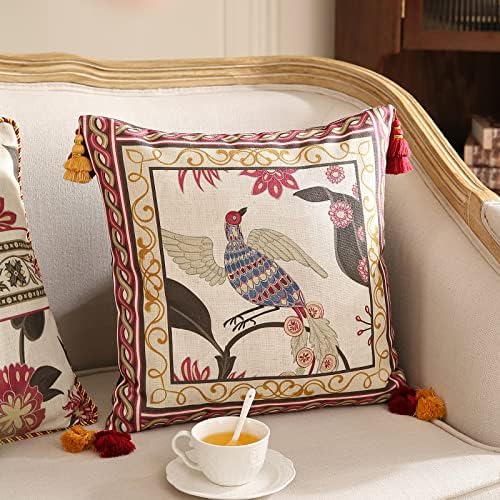 patdrea Designer Vintage French Throw Pillow Cover,18"x18",Set of 2 - Image 2