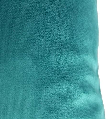 VAKADO Teal Decor Throw Pillow Covers Soft Solid Square Velvet Decorative Couch Cushion Covers Cozy Pillow Cases Home Decoration for Patio Sofa Bedroom Office Car 18x18 Set of 2 - Image 4